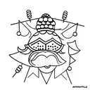 A minimalist tattoo of a cheerleader with pom-poms tattoo design idea