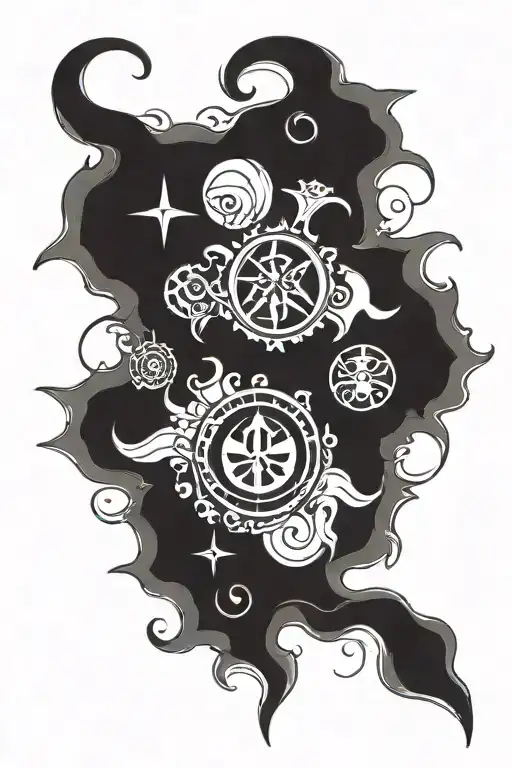 Taurus, libra, cancer and Pisces tattoo design idea