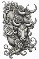 Taurus, libra, cancer and Pisces animal themed tattoo design idea