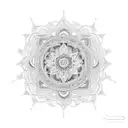 An elaborate mandala design incorporating religious symbols and patterns tattoo design idea