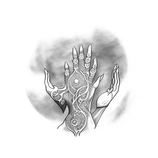 hand of Fatima  tattoo design idea