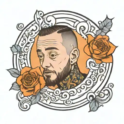 mac miller swimming in circles tattoo design idea