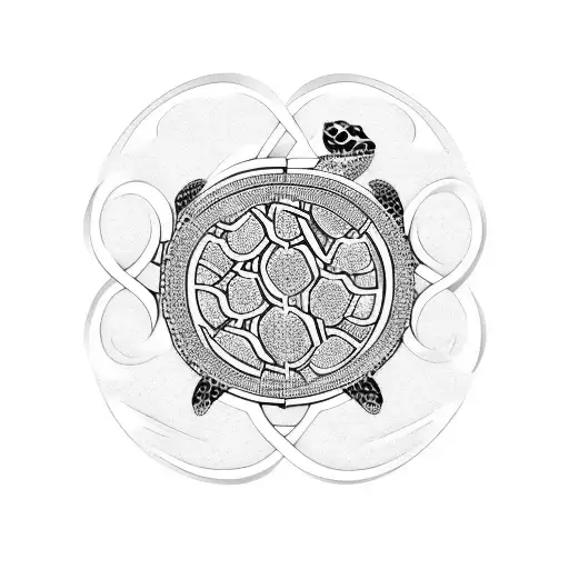 maori turtle, infinite symbol, motherhood symbol, letter C, letter M, letter E, thistle tattoo design idea