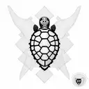 Turtle, infinite symbol, motherhood symbol, letter C, letter M, letter E, thistle tattoo design idea