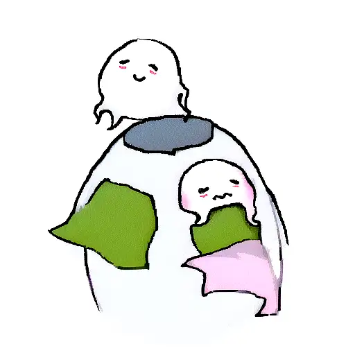 cute ghost tattoo design idea