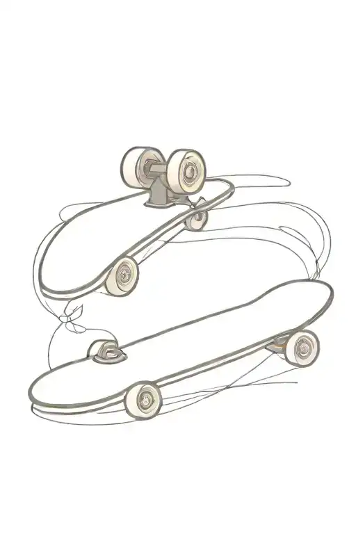 skate board tattoo design idea