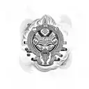 An Aztec goddess smoking a cigar, surrounded by jaguars, on the client's chest tattoo design idea