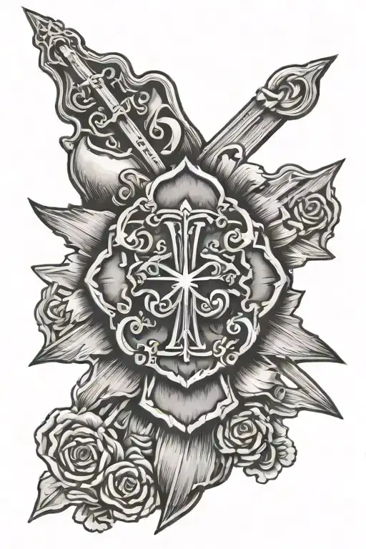 western Oklahoma with cross wrapped tattoo design idea