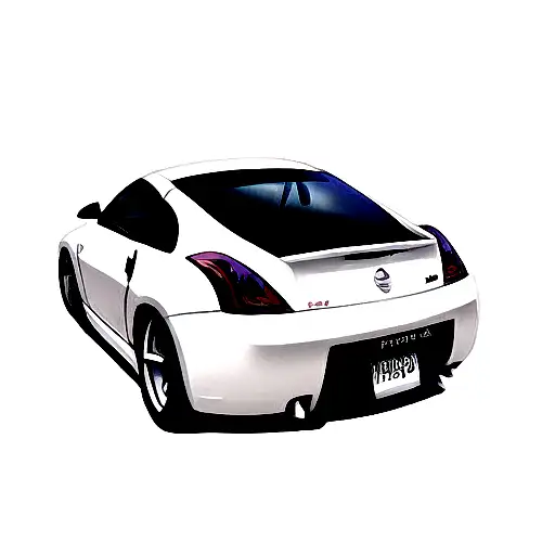 nissan 350z with cool background  tattoo design idea