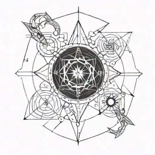 tatoo mixing the astrological signs of, Leo, Scorpio, Aquarius and Gemini tattoo design idea