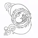 tatoo mixing the astrological symbols of, Leo, Scorpio, Aquarius and Gemini tattoo design idea