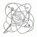 tatoo mixing the astrological symbols of, Leo, Scorpio, Aquarius and Gemini tattoo design idea