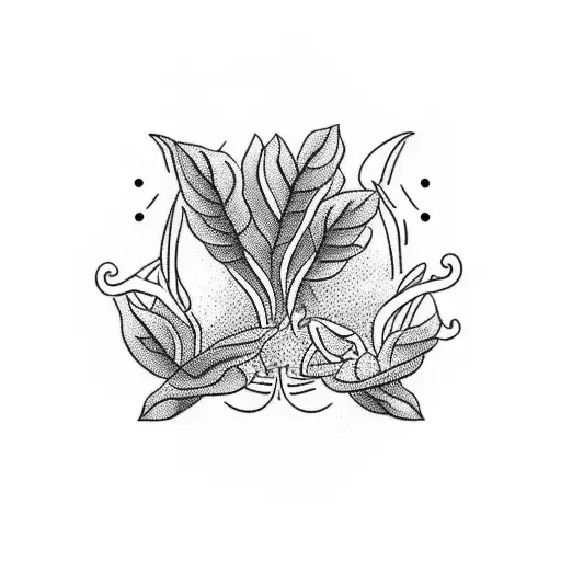 An intricate coffee plant intertwined with famous landmarks tattoo design idea