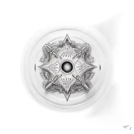 Symbol of believe and patience tattoo design idea