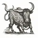 longhorn Bull Rider tattoo design idea