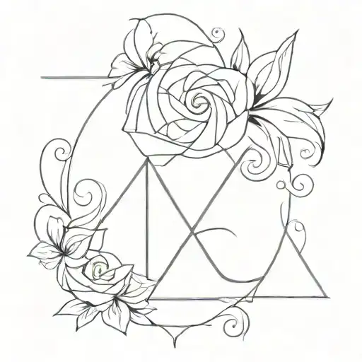 A complicated shape made by letter of the word Negin tattoo design idea