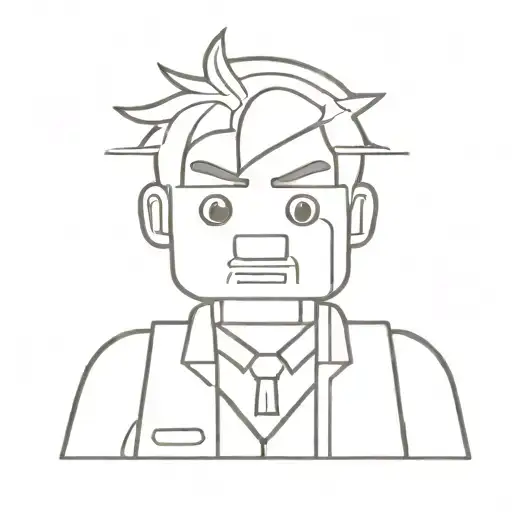 toji fushiguro lego man tattoo design idea