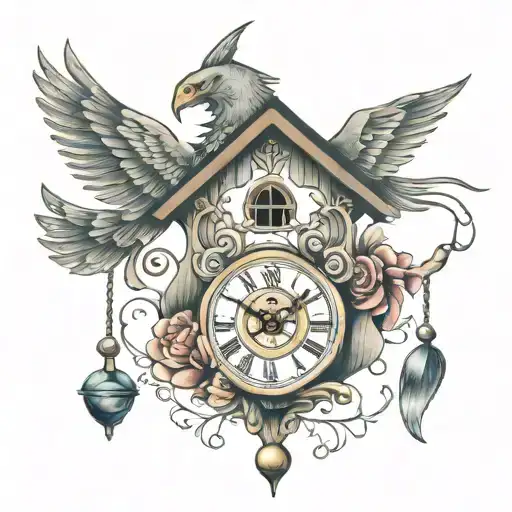 cuckoo clock  tattoo design idea