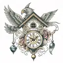 cuckoo clock  tattoo design idea