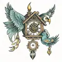 cuckoo clock  tattoo design idea