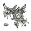 cuckoo clock  tattoo design idea