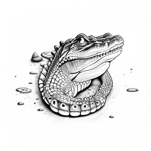 alligator  tattoo design idea