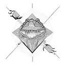alligator  tattoo design idea