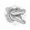 alligator  tattoo design idea