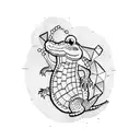 alligator  tattoo design idea