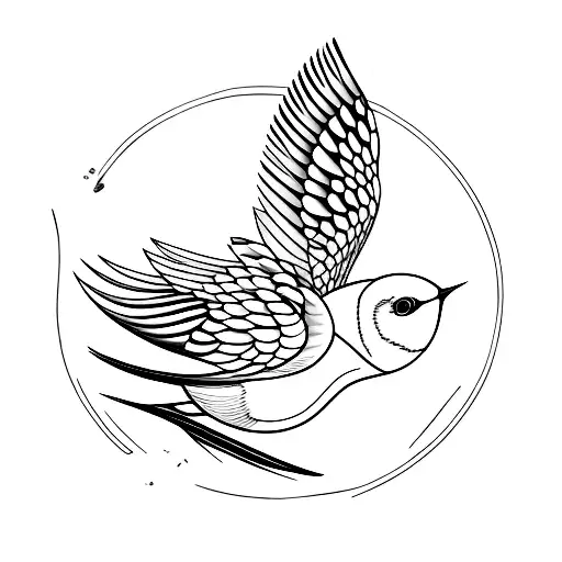 Swallow Bird tattoo design idea