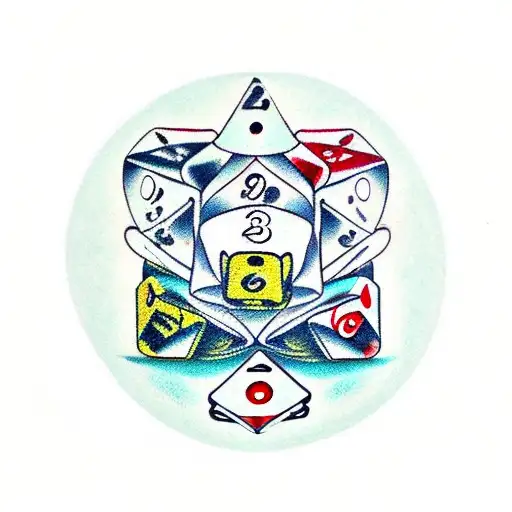 devils roll the dice angels roll their eyes tattoo design idea