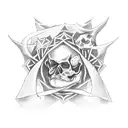 devils roll the dice, angels roll their eyes tattoo design idea