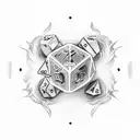 devils roll the dice, angels roll their eyes tattoo design idea