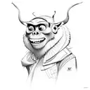 2d from gorillaz tattoo design idea