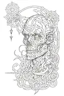 Blackout tattoo depicting tattoo design idea
