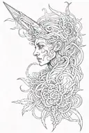 Blackout tattoo depicting tattoo design idea