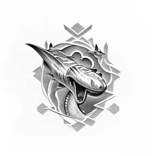 mosasaurus tattoo design idea