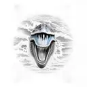 mosasaurus skeleton  tattoo design idea