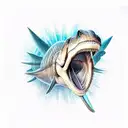 mosasaurus skeleton  tattoo design idea