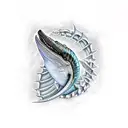 mosasaurus skeleton  tattoo design idea