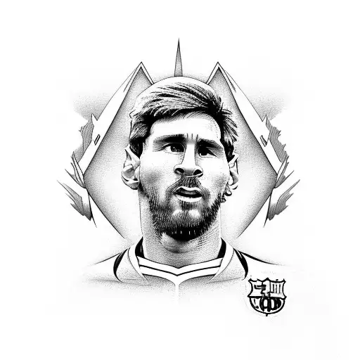 World cup with messi and maradona tattoo design idea