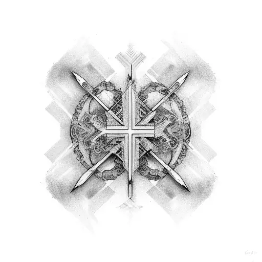 cross fade into music tattoo design idea