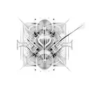 cross fade into music tattoo design idea