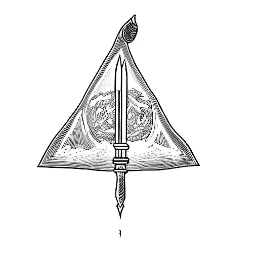harry potter's wand tattoo design idea
