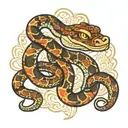 snake samoa half chest tattoo design idea