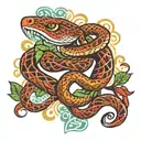 snake samoa half chest tattoo design idea