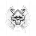 amore fati god tattoo design idea