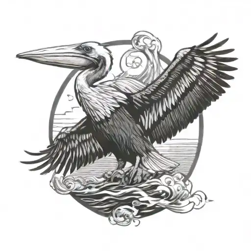 Pelican dark side tattoo design idea