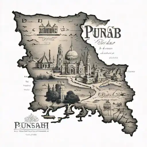 Punjab map tattoo tattoo design idea
