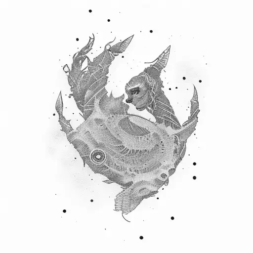 interstellar two hands touching tattoo design idea